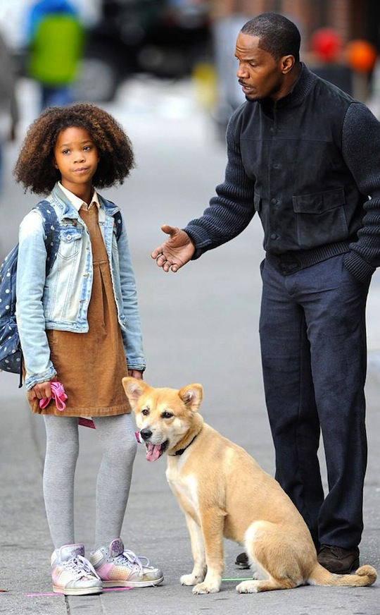 Jamie Foxx And Quavenzhane Wallis in Annie