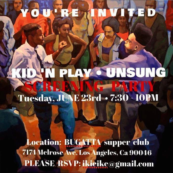 Kid 'N Play Unsung Screening Party flyer